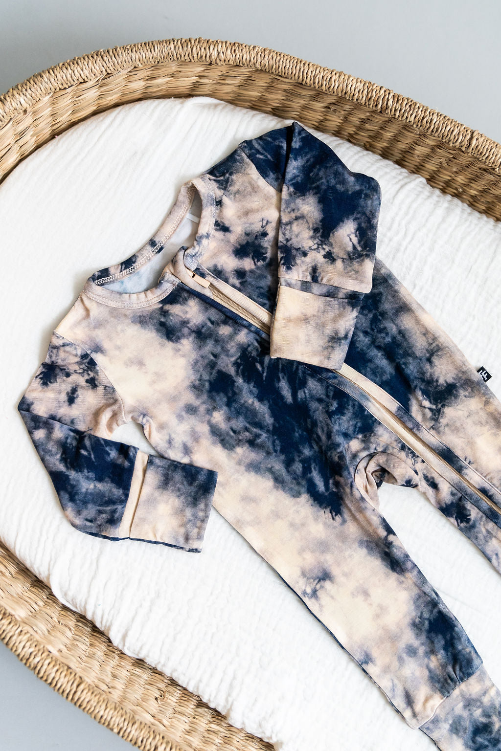 Blue Tie-Dye Convertible Footie