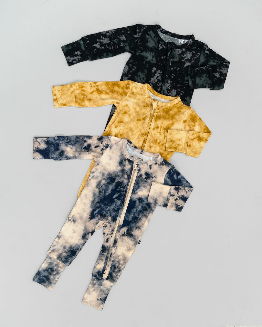Blue Tie-Dye Convertible Footie